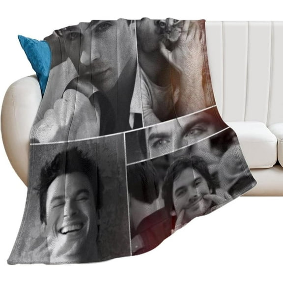 Handsome #1 Ian Somerhalder Blanket Ultra Soft Flannel Fleece Blanket Stylish Bedroom Living Room Sofa Warm Blanket All Season Use 40"*50" (100 * 130cm)