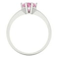 thumbnail image 4 of 1 ct Heart Cut Simulated Pink Diamond Solitaire Engagement Ring for Women in 18K White Gold, 4 of 5