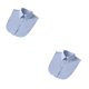 thumbnail image 3 of Minnieouse Mujeres diseño simple cuello falso niñas moda falsa media camisa decorativa desmontable solapa ropa accesorio punto azul Punto azul 2piezas, 3 of 6