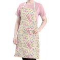 thumbnail image 5 of Pioneer Flower Floral Print Pattern Apron for Women and Men, Cotton Linen Waterproof with Pockets, Adjustable, 33x27 Inch for Kitchen, Gardening, BBQ, Salon, 5 of 6