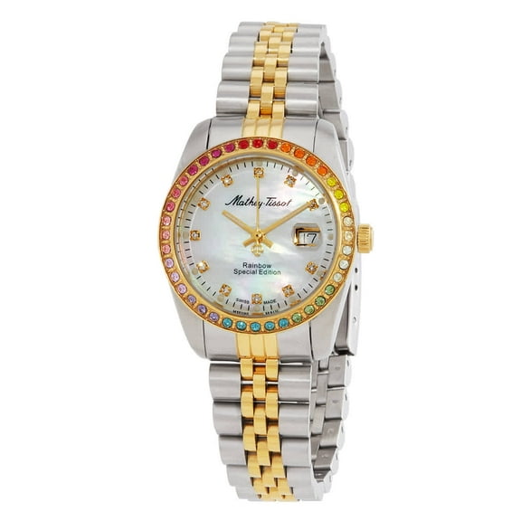 Mathey-Tissot Mathy Rainbow Quartz White Dial Ladies Watch D809BQYI