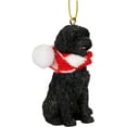 thumbnail image 3 of Portuguese Water Dog Black Christmas Tree Ornament Fabric Candy Cane Scarf, 3 of 6