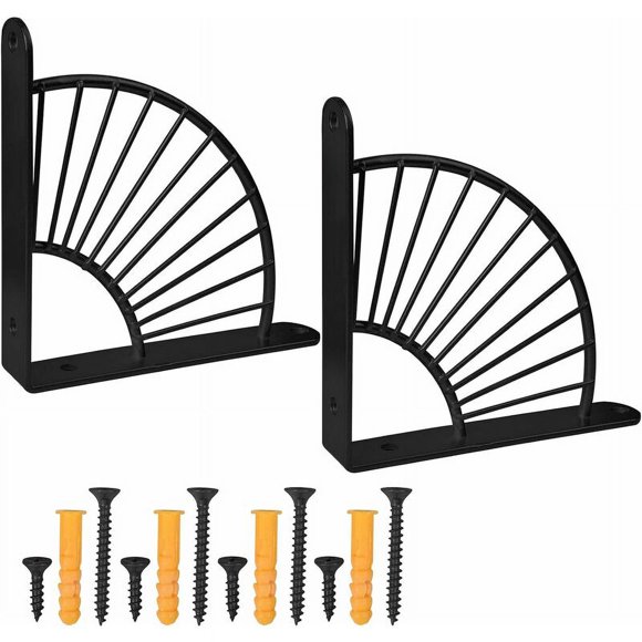 Jinsinto Wall Bracket,Wall Brackets Shelf Bracket Wall Shelves Triangle Bracket Wall Shelf Bracket Wall Shelf Bracket for Wall Shelf Wooden (Black) 15cm
