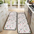 thumbnail image 4 of Kitchen Rugs Sets Of 2,White Christmas Deer and Gift Pattern Anti Fatigue Kitchen Mat Rugs Non Slip Washable,Decorative Kitchen Floor Mats for Kitchen,Sink,Laundry,17"x47"+17"x47", 4 of 5