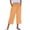 Orange, variant on Kovlvoll Toddler Kids Girls Capris Drawstring Elastic Waisted Wide Leg Lightweight Casual Solid Color Pants with Pockets