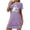 Purple, variant on Sakmal Cute Womens Moomoo Nightgowns Halloween Sleepwear Short Sleeve Ghost Print Black Nightgowns