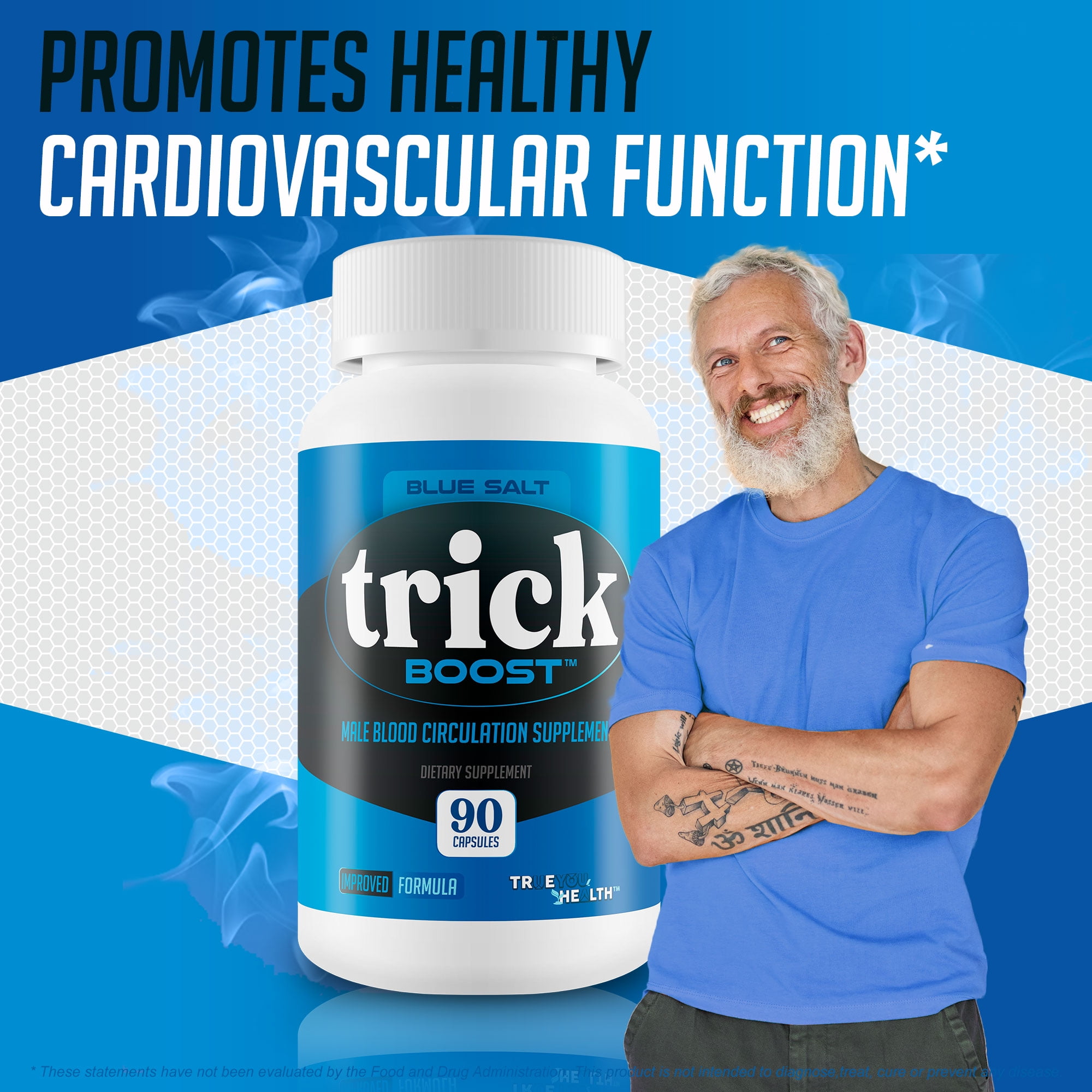 Blue Salt Trick Boost - Our Best Blood Flow Supplement - Poor Circulation Support - Better Blood Flow Care - Blood Circulation Titan Boost Dietary Supplement - Advanced Blood Flow 7 Simple Salt Trick