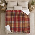 thumbnail image 5 of Classic Autumn Tartan Plaid autumn celebration Pumpkin Bat Silhouettes, Warm Flannel Blanket for Living Room and Reading Nook, Festive autumn celebration Scene, Art Lovers autumn celebration Gift, 5 of 9