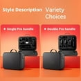 thumbnail image 3 of EVA Carrying Case for Switch 2 – Large Capacity Travel Bag with Storage for Switch2 Pro Controller, Charger & 21 Game Cards Waterproof Oxford Cloth, Shockproof, Double Zipper (Black,Dual Handle), 3 of 8