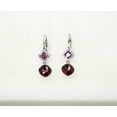 thumbnail image 4 of Faship Gorgeous Purple  Rhinestone Crystal Dangling Hoop Earrings, 4 of 5