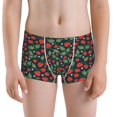 thumbnail image 5 of Yiaed Strawberry Print Boys' Boxer Briefs Cotton Casual Stretch Comfort Boys Boxers - Kids Boxer Briefs Underwear for Boys (6-18)-Large, 5 of 5
