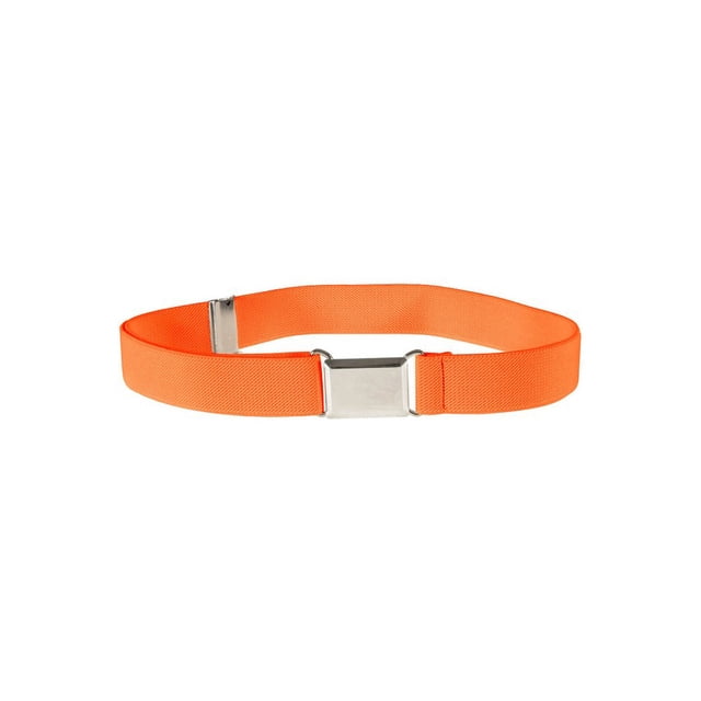 kurtrusly 1 Ensemble Design Simple Ceinture Élastique pour Enfants Garçons Boucle Réglable Ceinture Extensible Réutilisable Lavable Accessoires de Vêtements Jeans Orange Jaune