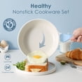 thumbnail image 4 of SENSARTE 10-Piece Ceramic Pots and Pans Set, Blue Induction Nonstick Cookware Set, Healthy Kitchen Cooking Sets with Stay-Cool Handles, Dishwasher Safe, Stackable, 4 of 7