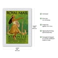 thumbnail image 2 of Atlantis Winter Cruise - Honolulu California West Indies - Royal Mail Lines - Vintage Ocean Liner Travel Poster by Percy Padden c.1936 - Japanese Unryu Rice Paper Art Print (Unframed) 12 x 16 in, 2 of 4