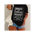 thumbnail image 1 of Women's Graphic & Letter Print Round Neck Tee, Summer Clothes Women, Casual Short Sleeve T-shirt for Summer, Graphic Tees, Women's Tee Shirts, Women's Top for Daily Wear Womenswear Comfort Black, 1 of 6