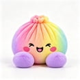 thumbnail image 2 of Rainbow Dumpling Plush Toy - Soft Squeezable Stuffed Bao Toy with Embroidered Face, Plush Steamed Bun Dumpling Stuffed Animals Stuffed Toys Cute Food Plushie for Office Desk Decor Stress Relief Gift, 2 of 7