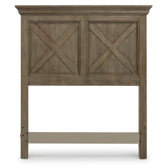 Homestyles Mountain Lodge Wood Twin Headboard in Gray
