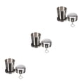thumbnail image 4 of Ounissouiy Frascos de agua de acero inoxidable duraderos taza de café de viaje taza portátil agua café al aire libre vaso de té botella plegable 150ml 3piezas Ounissouiy CBP029530, 4 of 6