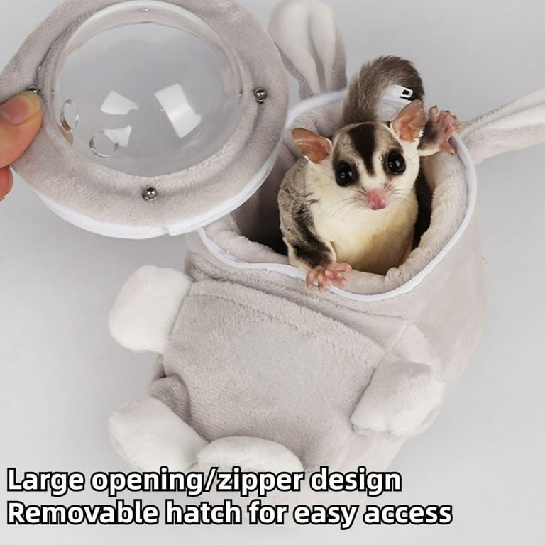 Sugar Glider Carry Pouch Glider Bonding Pouch - Soft Fleece Carry Pouch For Sugar Gliders, Rats, Ferrets & Small Pets Small Pet Carrier