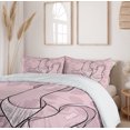 thumbnail image 6 of Ambesonne Fashion Duvet Cover Set, Feminine Clutch Stiletto, 2-Calking, Rose Pale Rose, 6 of 6