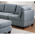 thumbnail image 2 of Miekor Furniture Modular Sectional 6pc Set Living Room Furniture Corner Sectional Couch Grey Linen Like Fabric 3x Corner Wedge 2x Armless Chairs and 1x Ottoman W5U336, 2 of 9