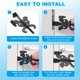 thumbnail image 4 of Cerradura de Seguridad Portátil para Puertas, Dispositivos de Cerradura de Hotel Ajustables con Bolsa de Almacenamiento, Negra 1 Paquete, 4 of 6