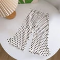 thumbnail image 5 of Girls Ribbed Flare Pants Split Bell Bottom Pants Wide Leg Elastic Waist Trousers Toddler Leggings 8T, 5 of 5