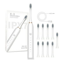 Byujiro Electric Toothbrush with 10 Brush Heads 6 Cleaning Modes Upgraded Toothbrush Longer Life Faster Charging
