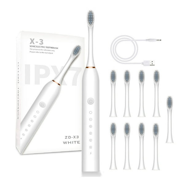Vadktai Sonic Electric Toothbrush with 10 Brush Heads for Adults and Kids, One Charge for 60 Days, 6 Modes with 2 Minutes Built in Smart Timer, Electric Toothbrushes