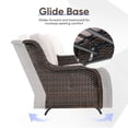 thumbnail image 2 of POCASSY 52" Width Outdoor Loveseat, Rocking Glider All Weather Wicker Patio Loveseat with Deep Seat for Porch Balcony and Backyard, Beige, 2 of 7