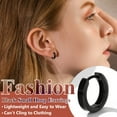thumbnail image 4 of Pendientes de aro pequeño Huggie Silvora de plata esterlina para hombres y mujeres 10mm, 4 of 8