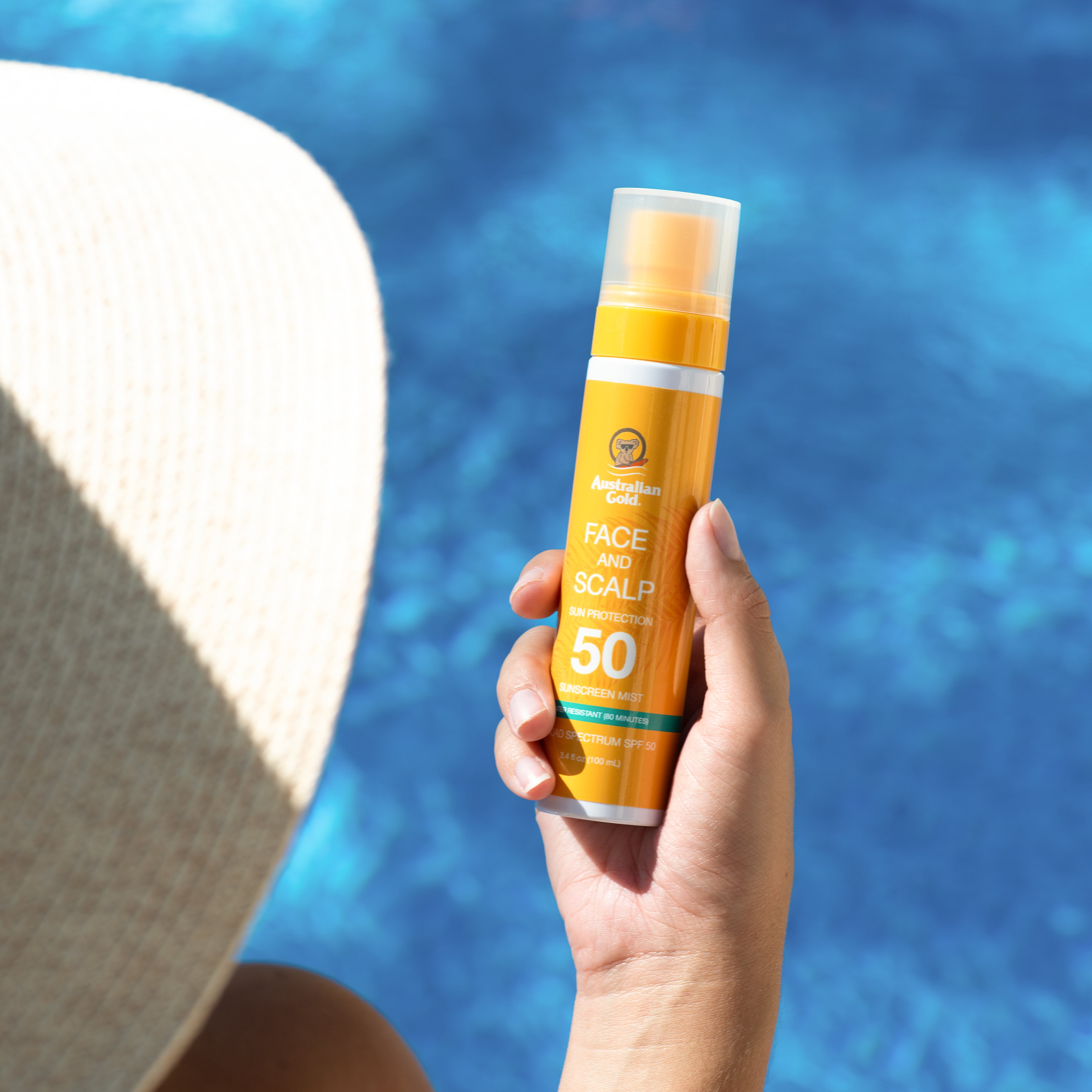 Australian Gold Face and Scalp Mist, SPF 50, 3.4 fl. oz