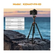 K&F Concept 83/2.1m Aluminum Camera Video Tripod for DSLR Camera, Compact Tripod with Fluid Head and 5kg/11lbs Load for Travel and Work