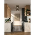 thumbnail image 2 of Hedgerow Collection One-Light Distressed Brass and Aged Oak Farmhouse Style Flush Mount Ceiling Light, 2 of 7