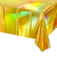 thumbnail image 7 of Iridescence Plastic Tablecloth, Shiny Disposable Rectangle Table Cover Holographic Foil Tablecloth Iridescent Party Decoration Birthday Bridal Wedding Christmas, 54" x 108", 7 of 7