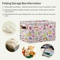 thumbnail image 5 of GZHJMY Cartoon Doodle Shelf Storage Baskets, Foldable Fabric Storage Bins with Leather Handles for Organizing Closet Clothes, Toys, Towels, Bedroom, Bathroom, Nursery, Office (1 Pack), 5 of 7