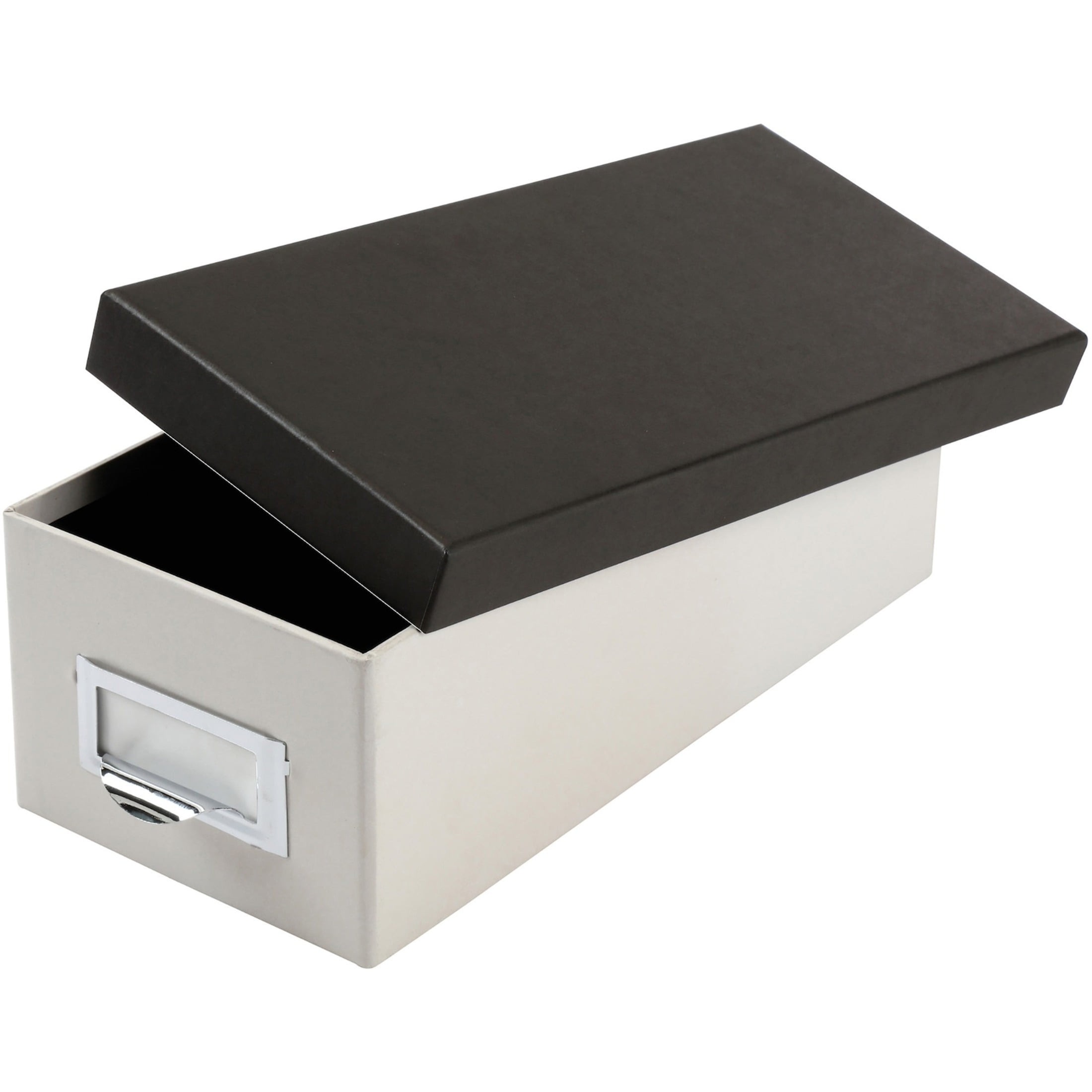 Black OXF01351 Oxford Index Card Flip Top File Box Holds 300 3 x 5 Cards 