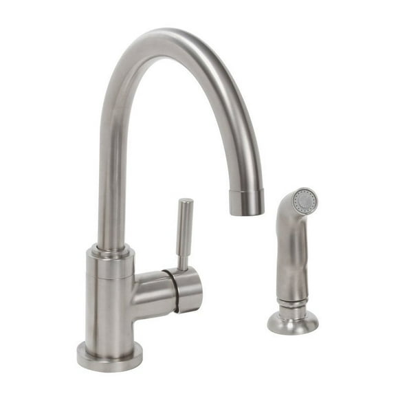 Essen Kitchen Faucet With Spray And Single Metal Lever Handle, Brushed Nickel