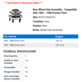 thumbnail image 2 of Rear Wheel Hub Assembly - Compatible with 1984 - 1988 Pontiac Fiero 1985 1986 1987, 2 of 2