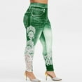 thumbnail image 4 of KALE Leggings for Women Printed Yoga Fitness Running Gym Stretch Sports Pants Trousers Yoga Pants Green, 4 of 9