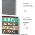 thumbnail image 2 of Deck Sign, Rustic Farmhouse Wall Decor, Indoor/Outdoor Use, 12x8 Inches Aluminum Metal Sign (Deck Rules), 2 of 6