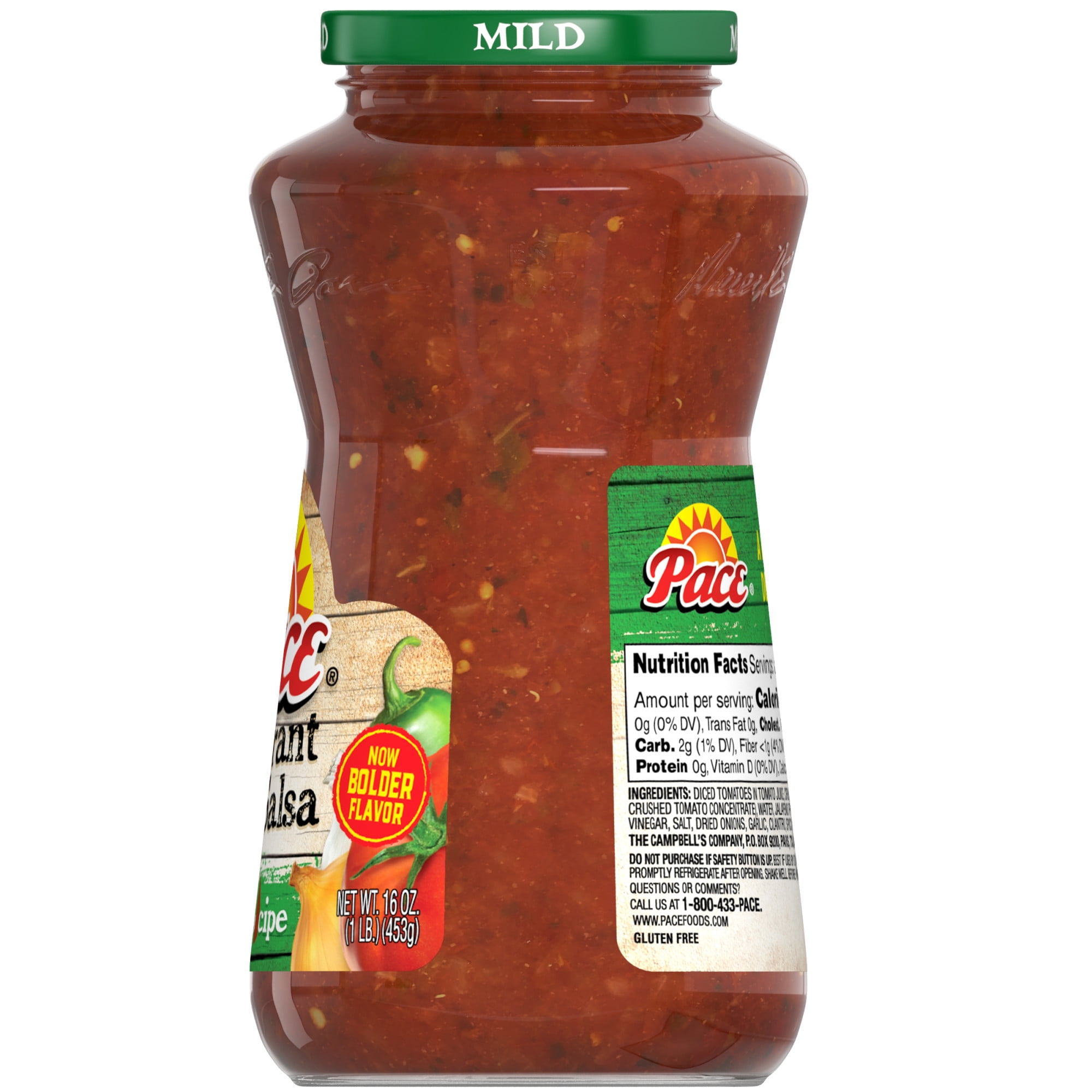 (3 pack) Pace Restaurant Style Mild Salsa, 16 oz Jar