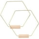 thumbnail image 1 of unbranded 2Jgo Metálicos Dorados Con Base De Madera Para Centros De Y Guirnaldas DIY, 1 of 8