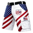 thumbnail image 4 of CAIVO 250th Anniversary Men's Patriotic Shorts Casual Independence Day Knee Length Fashion American Flag Print Plus Size Comfortable Cargo Summer Everyday Travel Bottoms With Pockets, 4 of 4