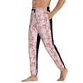 thumbnail image 3 of Qekee Orchids Flowers Pattern Mens Sweatpants, Men's Midweight Lounge Pants-Small, 3 of 5