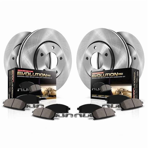 PowerStop Front and Rear Stock Replacement Brake Pad and Rotor Kit Fits: Select Models KOE6801
