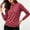 Red, variant on IUYRTFE Women's Half Button Mock Neck Long Sleeve Sweatshirt Drop Shoulder Casual Pullover Top