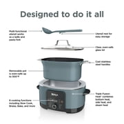 Ninja 14-in-1 PossibleCooker PRO 8.5-qt Multi-Cooker, with Slow Cooker, Dutch Oven, Steamer & More, Glass Lid & Integrated Spoon, Oven Safe Pot to 500°F, MC1001 Sea Salt Gray