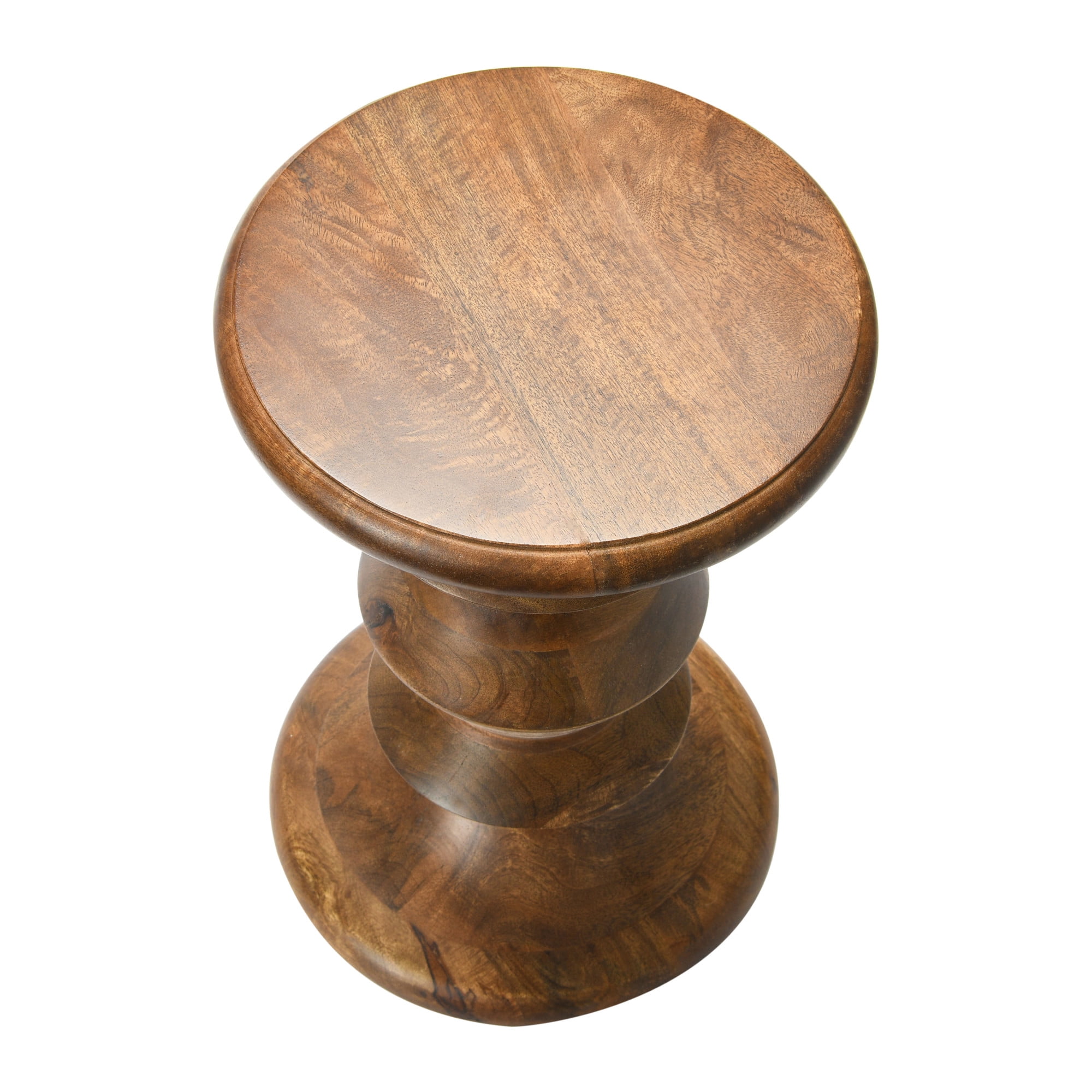 Creative Co-Op Berns Mid Century Modern Solid Wood End Table or Stool, Classic Walnut Finish