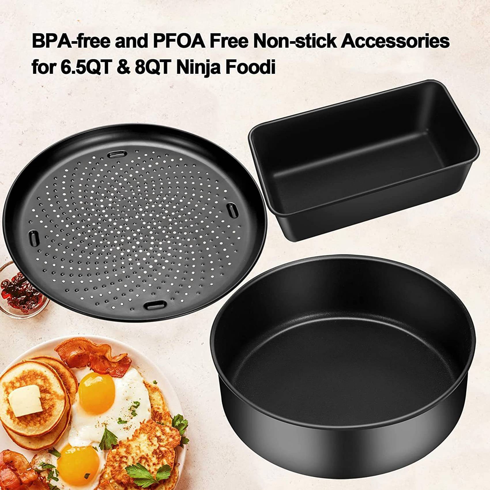 MECCANIXITY Baking Pan Universal Air Fryer Accessory Nonstick Coating  7x6x3 Stainless Steel for Pressure Cookers, Air Fryers Ovens Black -  Yahoo Shopping